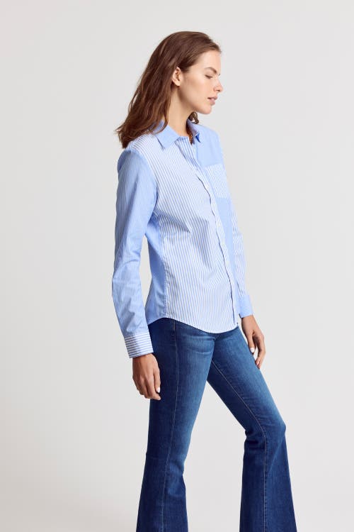 The Shirt By Rochelle Behrens The Boyfriend Shirt In Blue