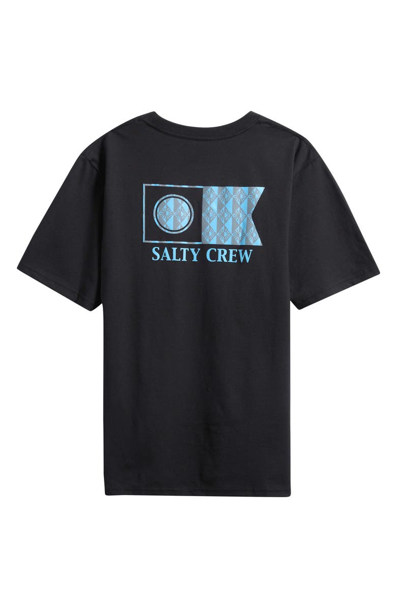 Salty Crew Kids' Flagship Fill Cotton Graphic T-Shirt, Alternate, color, Black