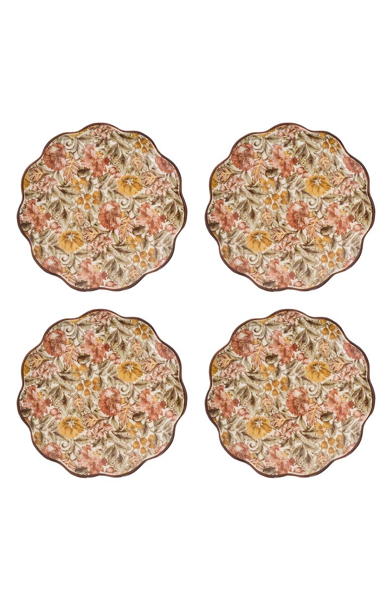 Juliska Willa Set of 4 Cocktail Plates, Main, color, Amber