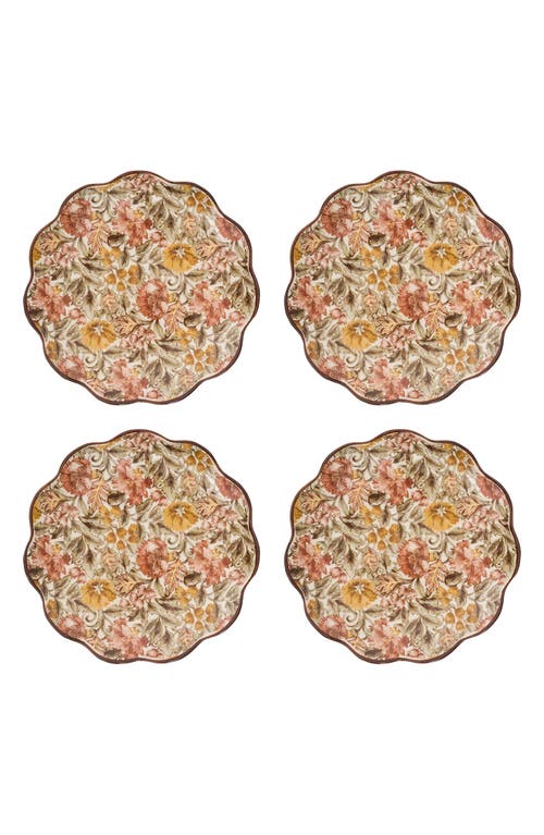 Juliska Willa Set Of 4 Cocktail Plates In Multi