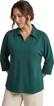 Jessica London Stretch Knit Crepe Trapeze Tunic