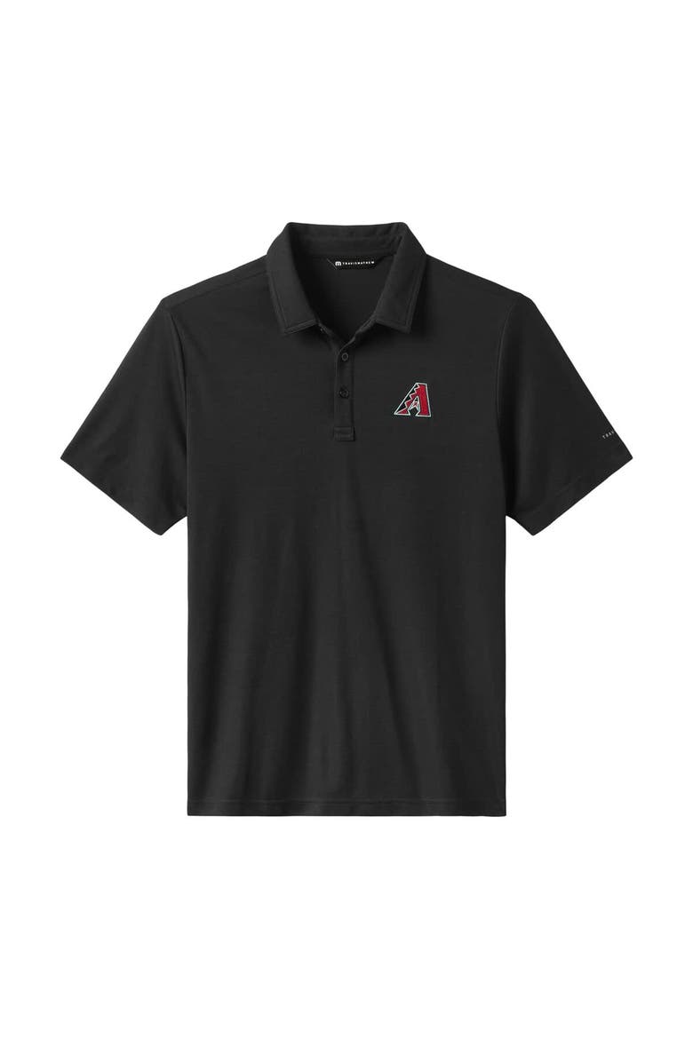 Men's TravisMathew Black Arizona Diamondbacks Playoff Pitch Tri-Blend Polo, Alternate, color, Black