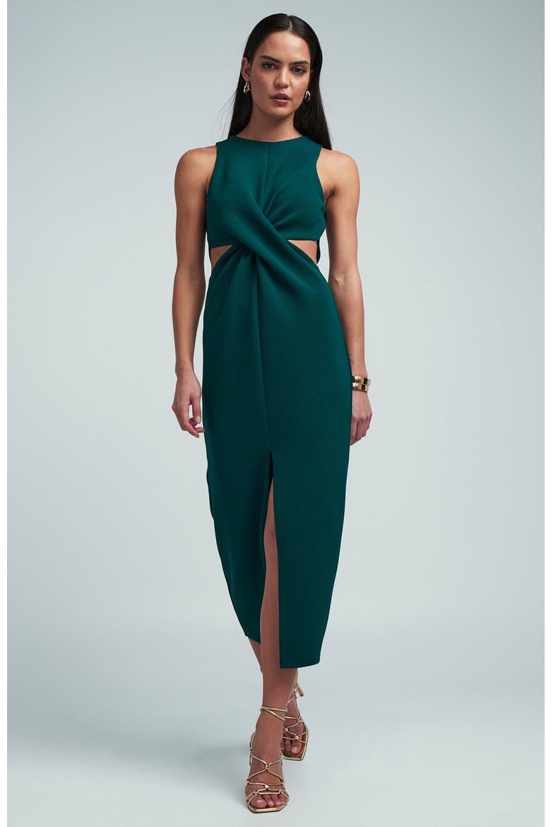 Newark Midi Dress, Main, color, Emerald