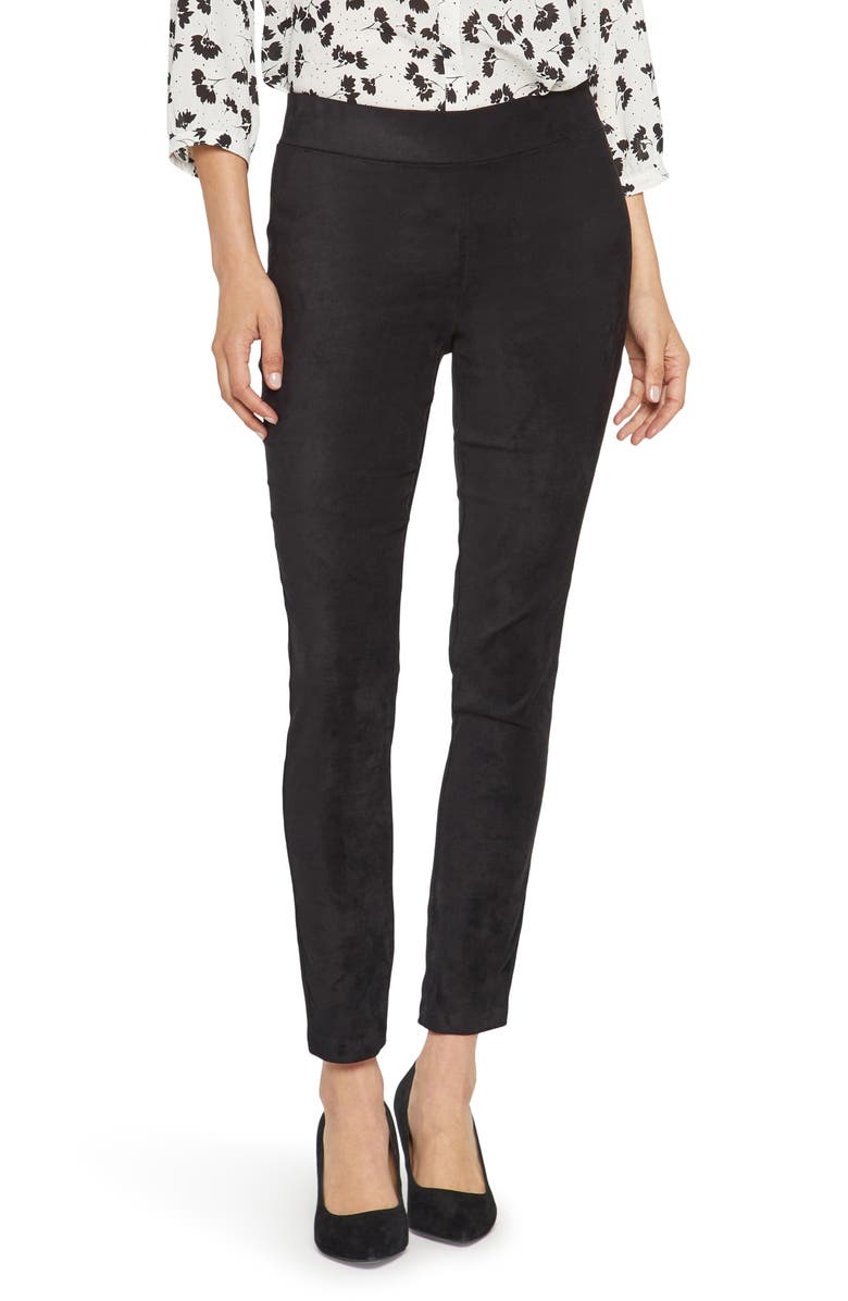 NYDJ Faux Suede Leggings, Main, color, Black