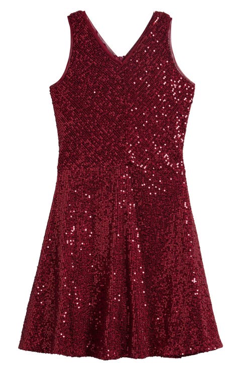 Kids' Sequin Sleeveless Dress (Big Kid)