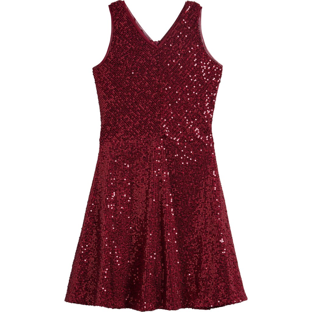 Ava & Yelly Kids' Sequin Sleeveless Dress In Animal Print