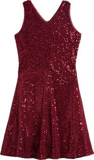 Ava & Yelly Kids' Sequin Sleeveless Dress