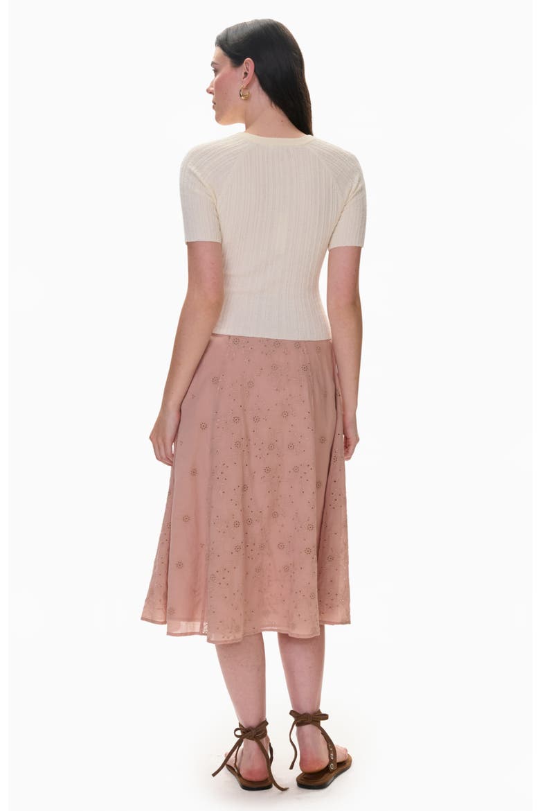 Gabrielle Embroidered Skirt, Alternate, color, Desert Rose