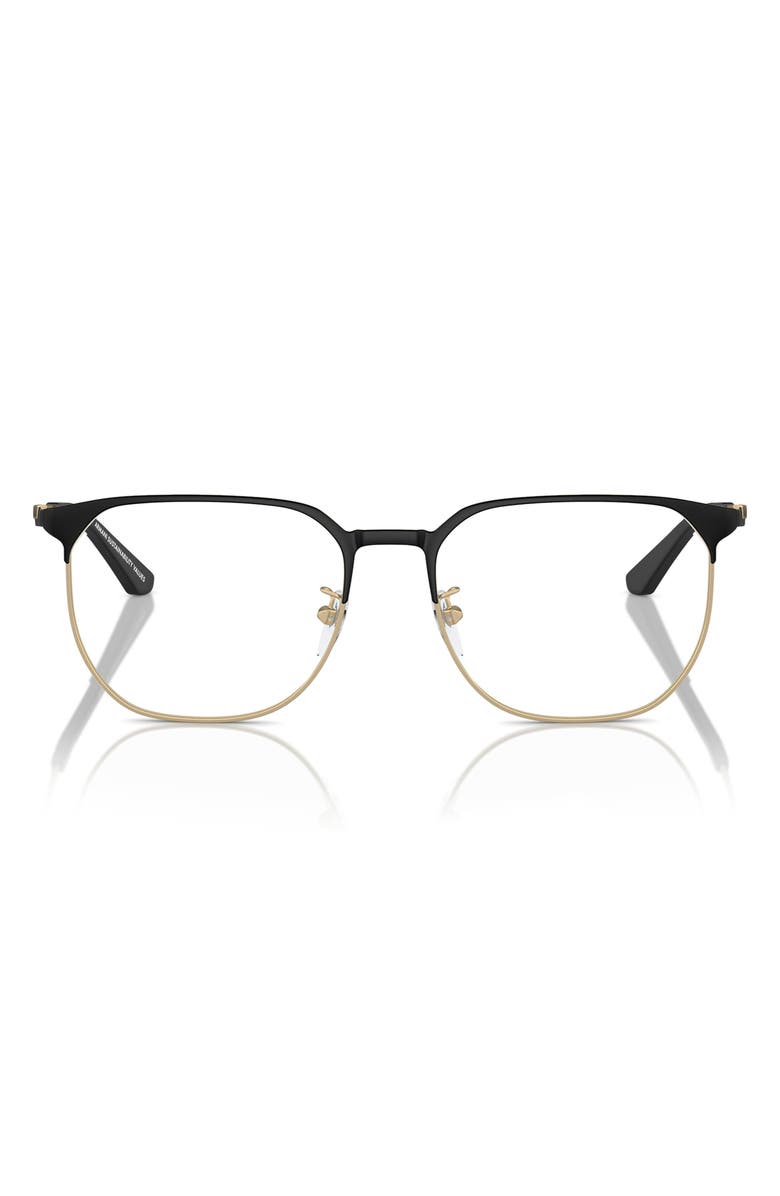 Emporio Armani 54mm Phantos Optical Glasses, Main, color, Gold / Black / Demo Lens