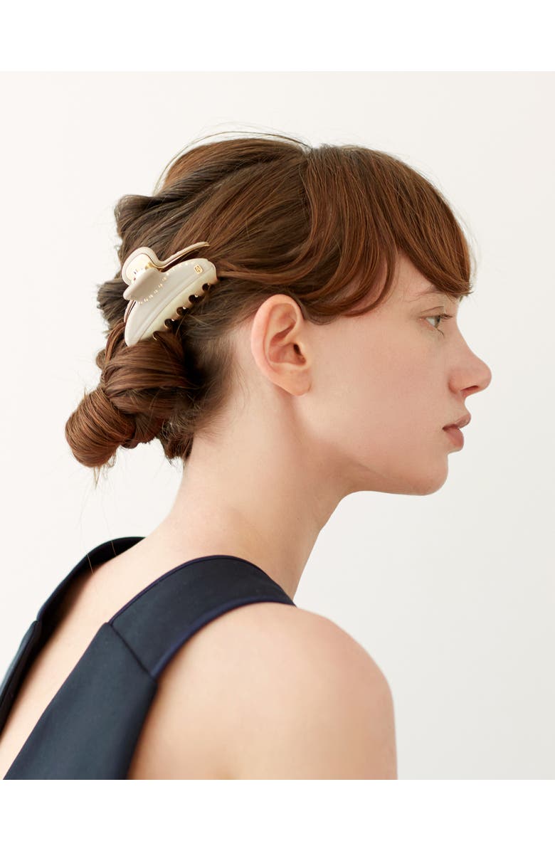 Alexandre de Paris Vendome Medium Swarvoski<sup>®</sup> Crystal Embellished Hair Clip, Alternate, color, Gold