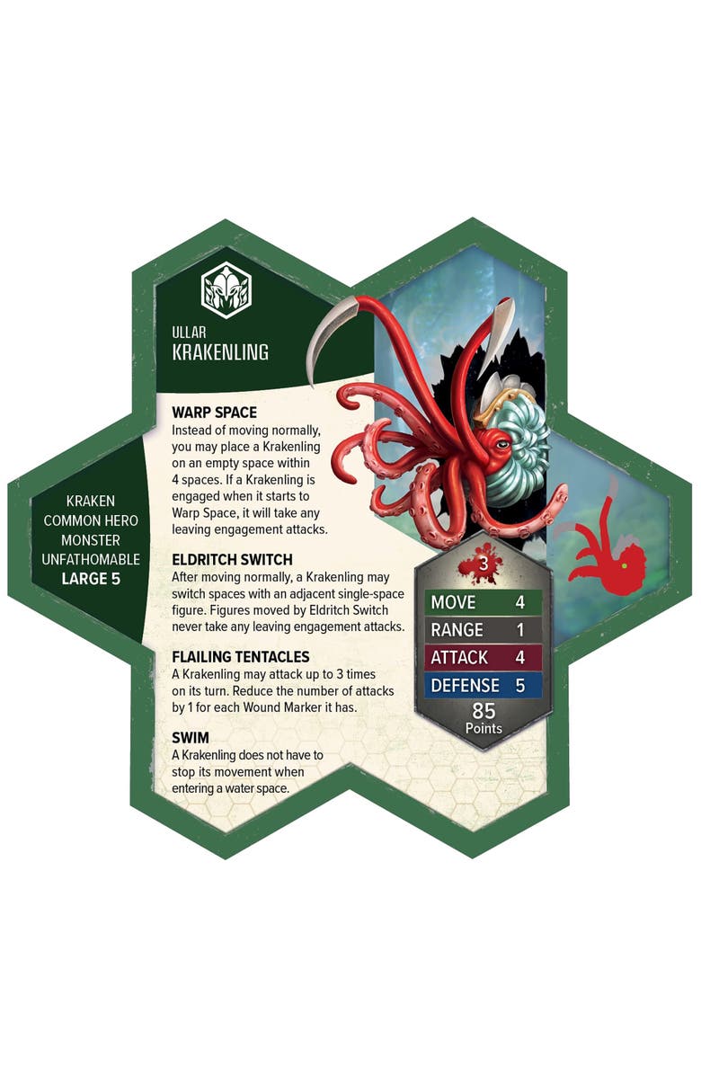 Renegade Game Studios Heroscape Krakenling and Gelyrie Vanguard Army Expansion, Alternate, color, Multicolored