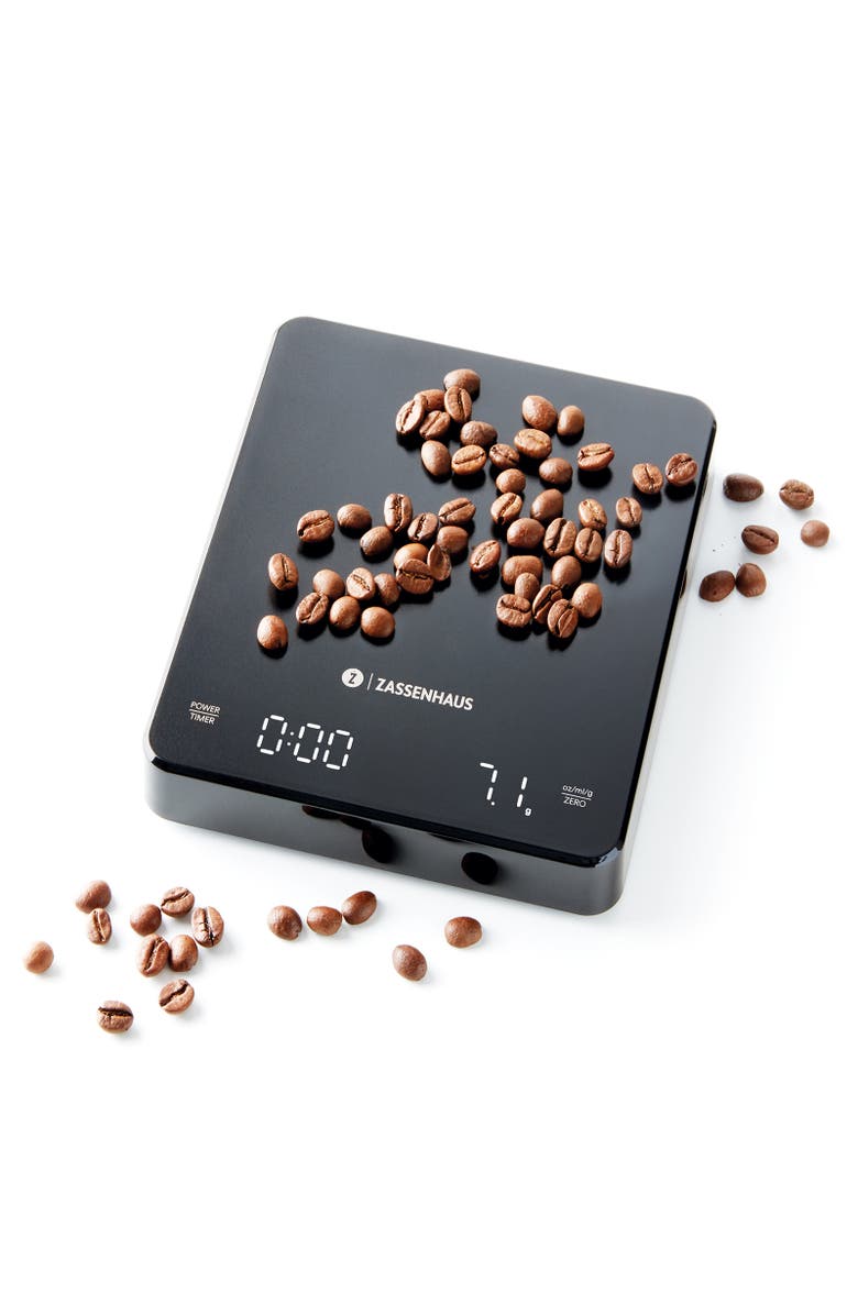 ZASSENHAUS Expert Digital Coffee Scale, Measures 1/10 Gram to 6.6 Pounds, Alternate, color, Black