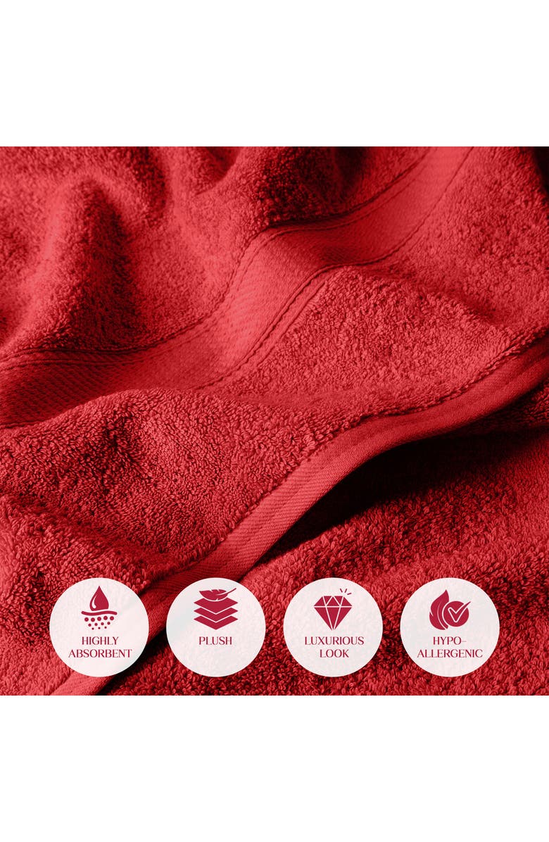 Superior Madison 2-Pack Bath Towel Set, Alternate, color, Red