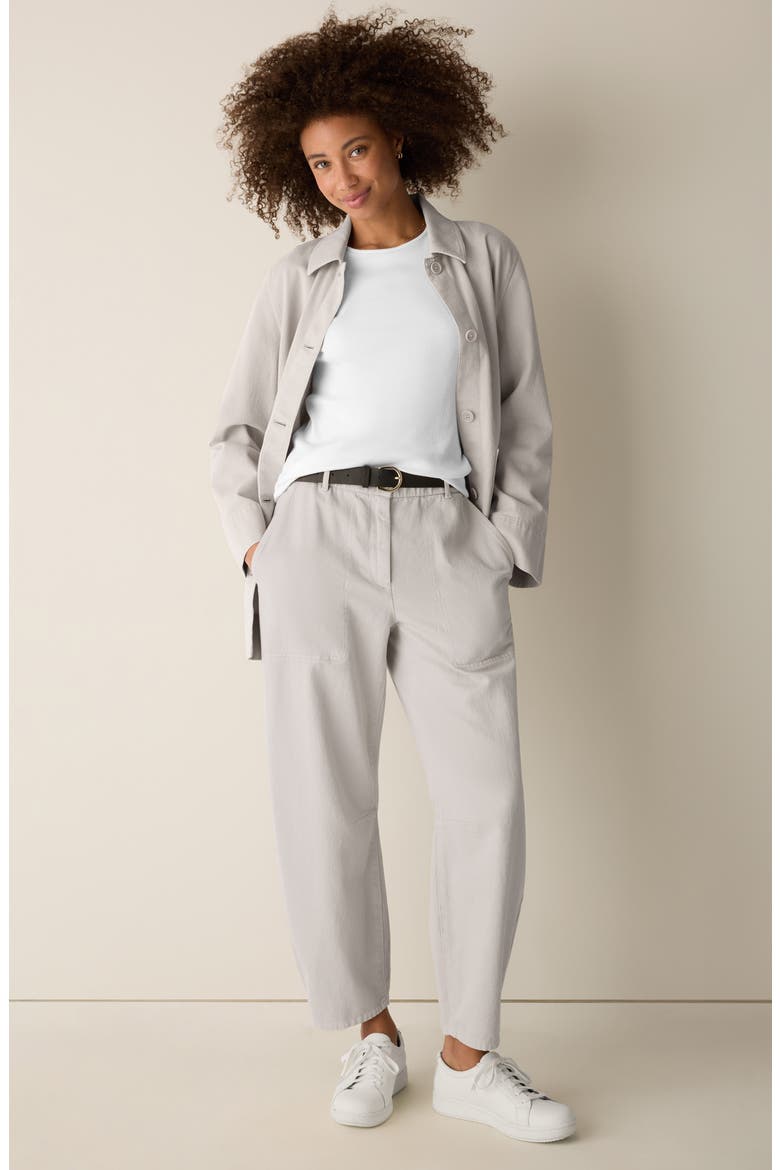 Organic Cotton Ankle Barrel Leg Pants, Alternate, color, PAPYRUS
