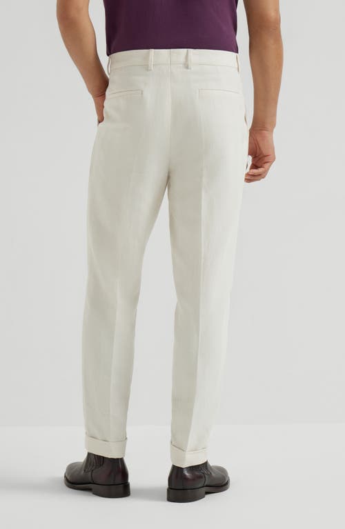 Brunello Cucinelli Leisure Fit Trousers In Neutral