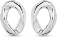 UNODE50 Sculpted Link Hoop Earrings