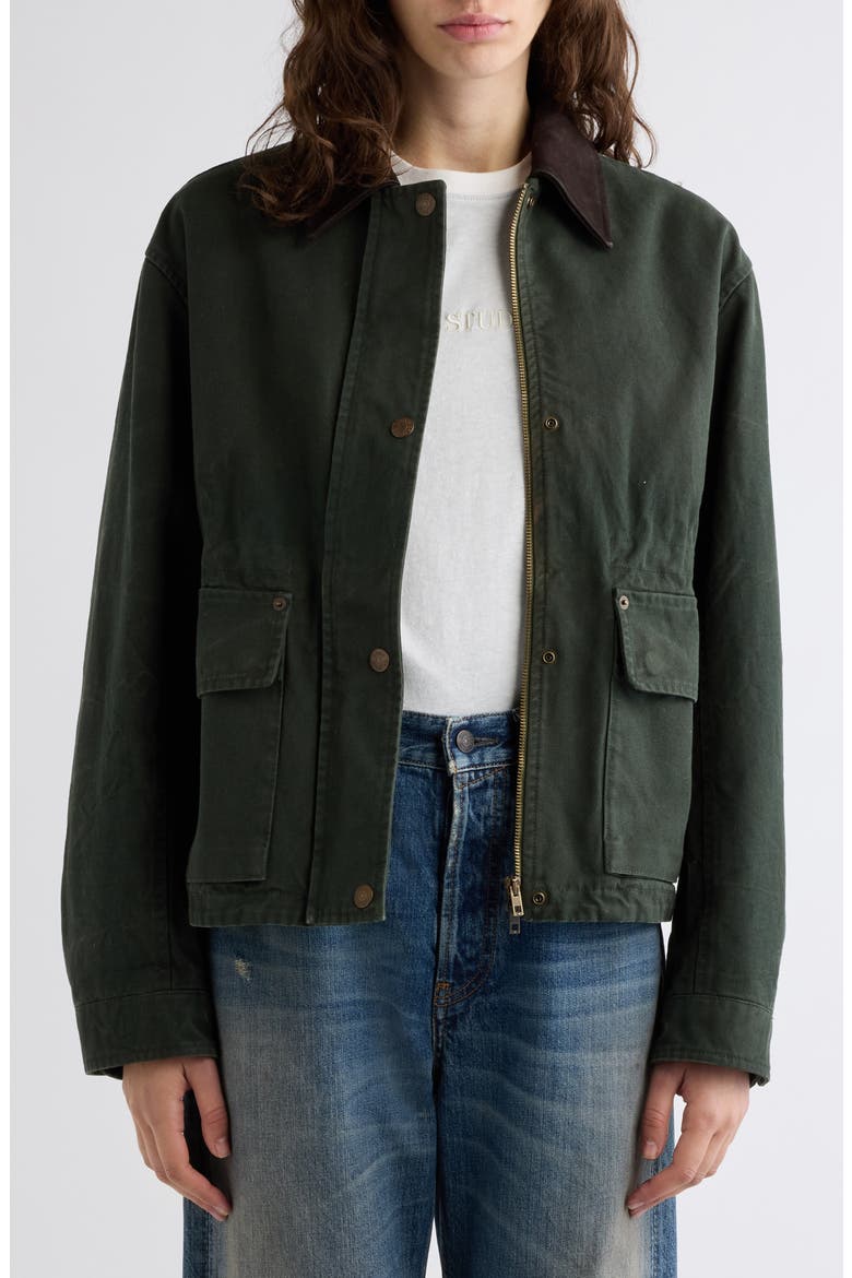 Onuk Canvas Jacket, Alternate, color, DARK GREEN