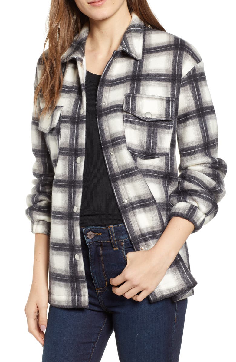 Love, Fire Plaid Shirt Jacket, Main, color, 