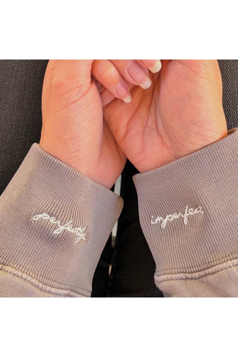 Perfectly Imperfect Sweatshirt + Manifestation Kit, Alternate, color, Faded Grey
