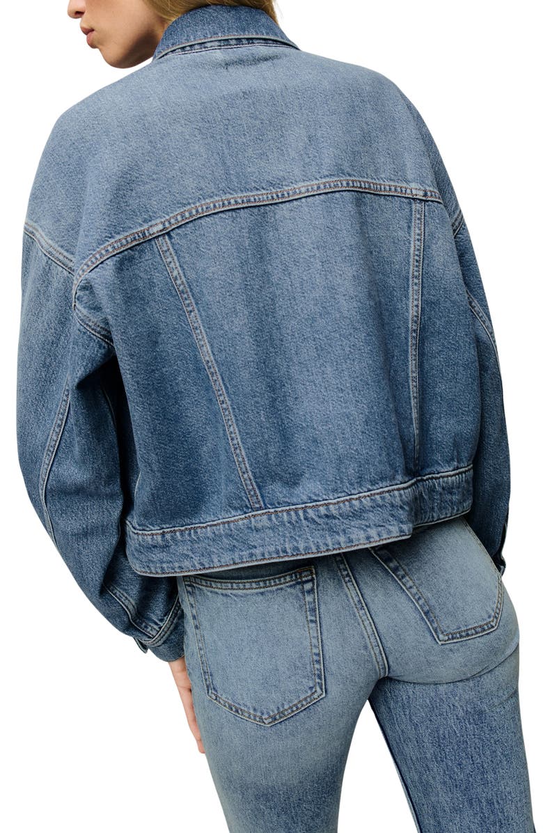 Reformation Rhodes Lived-In Denim Jacket, Alternate, color, Nosara