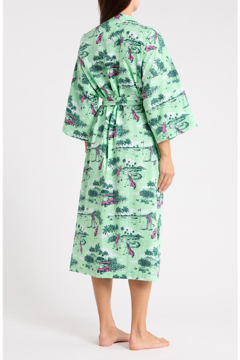 Print Robe, Alternate, color, PUTTING GREEN