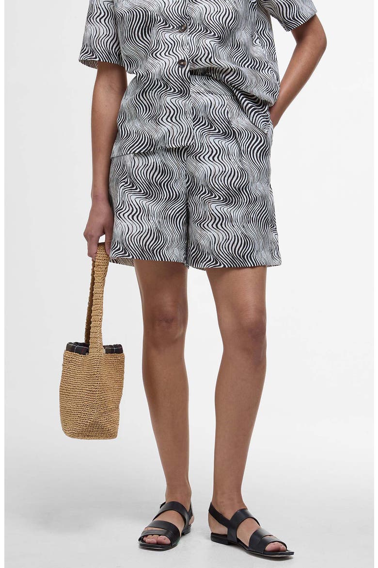 Romy Cotton Blend Shorts, Alternate, color, MONOCHROME PRINT