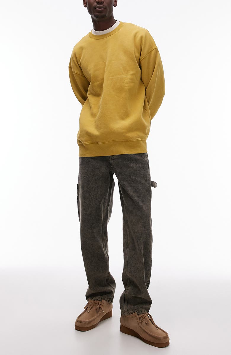 Topman Acid Wash Carpenter Jeans, Main, color, 