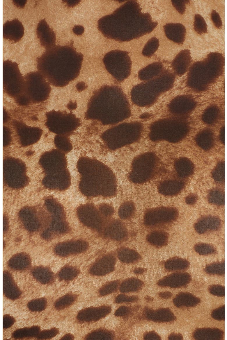 Kim Leopard Print Silk Stretch Chiffon Catsuit, Alternate, color, LIGHT BROWN PRINT