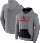 FANATICS Men's Fanatics Heathered Gray Toronto Raptors Off The Bench Color Block Pullover Hoodie