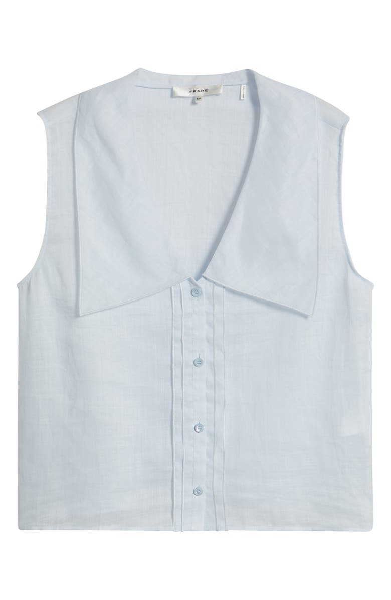 FRAME The Ramie Sailor Sleeveless Shirt, Alternate, color, Powder Blue