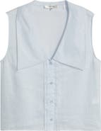 FRAME The Ramie Sailor Sleeveless Shirt