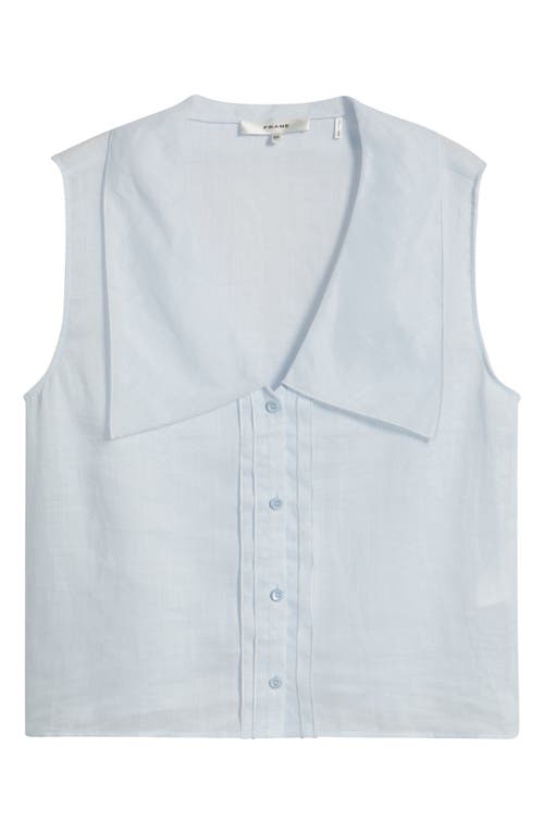 Frame The Ramie Sailor Sleeveless Shirt In Powder Blue