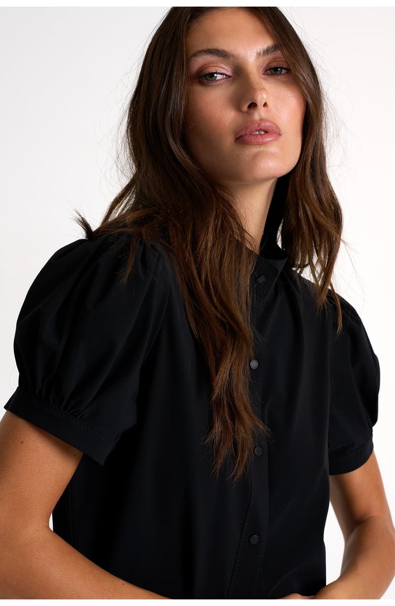 SHAN Cotton Poplin Shirt, Alternate, color, Black