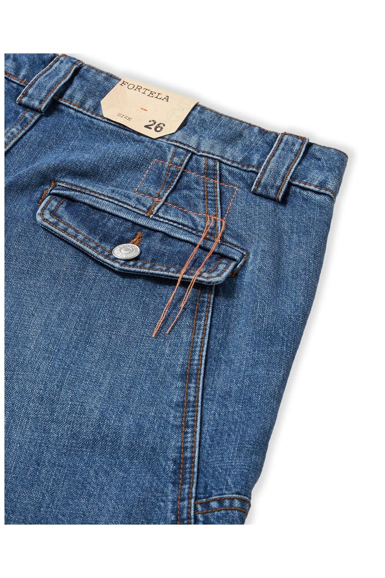 Juniaj Cargo Custom Wash Denim Trousers, Alternate, color, D580