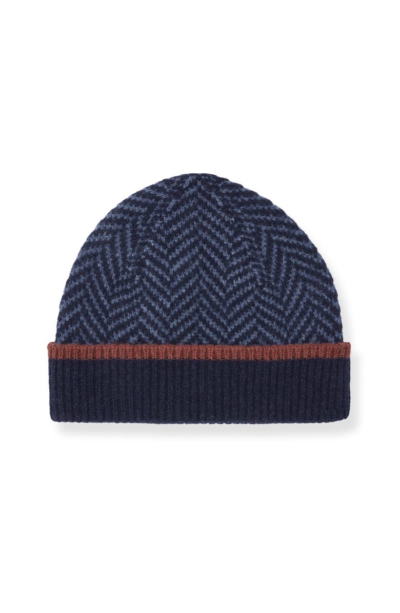 Celtic & Co. Chevron Beanie, Alternate, color, Navy