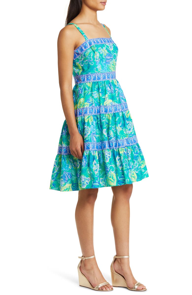 Lilly Pulitzer<sup>®</sup> Casidee Floral Tiered Cotton Dress, Alternate, color,