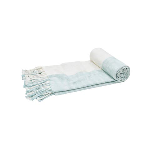 Eva Sea Glass Accent Throw Blanket