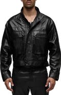 Hudson Jeans Python Embossed Leather Jacket