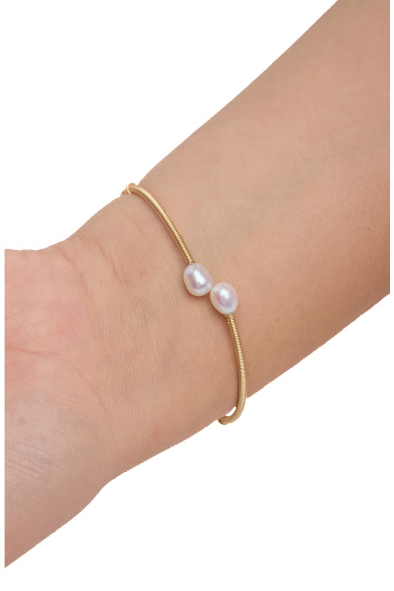 Freshwater Pearl Bangle Bracelet, Alternate, color, 14K GOLD/ FRESHWATER PEARL