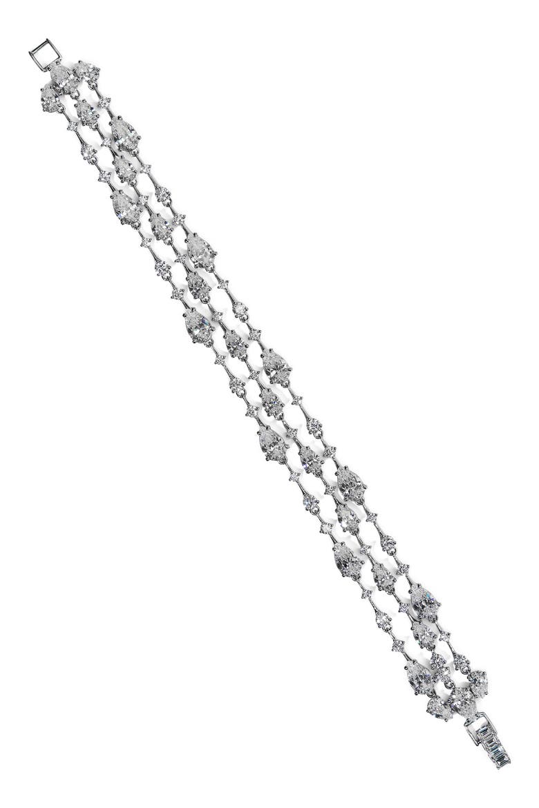 Hera 3-Layer Bracelet, Main, color, RHODIUM
