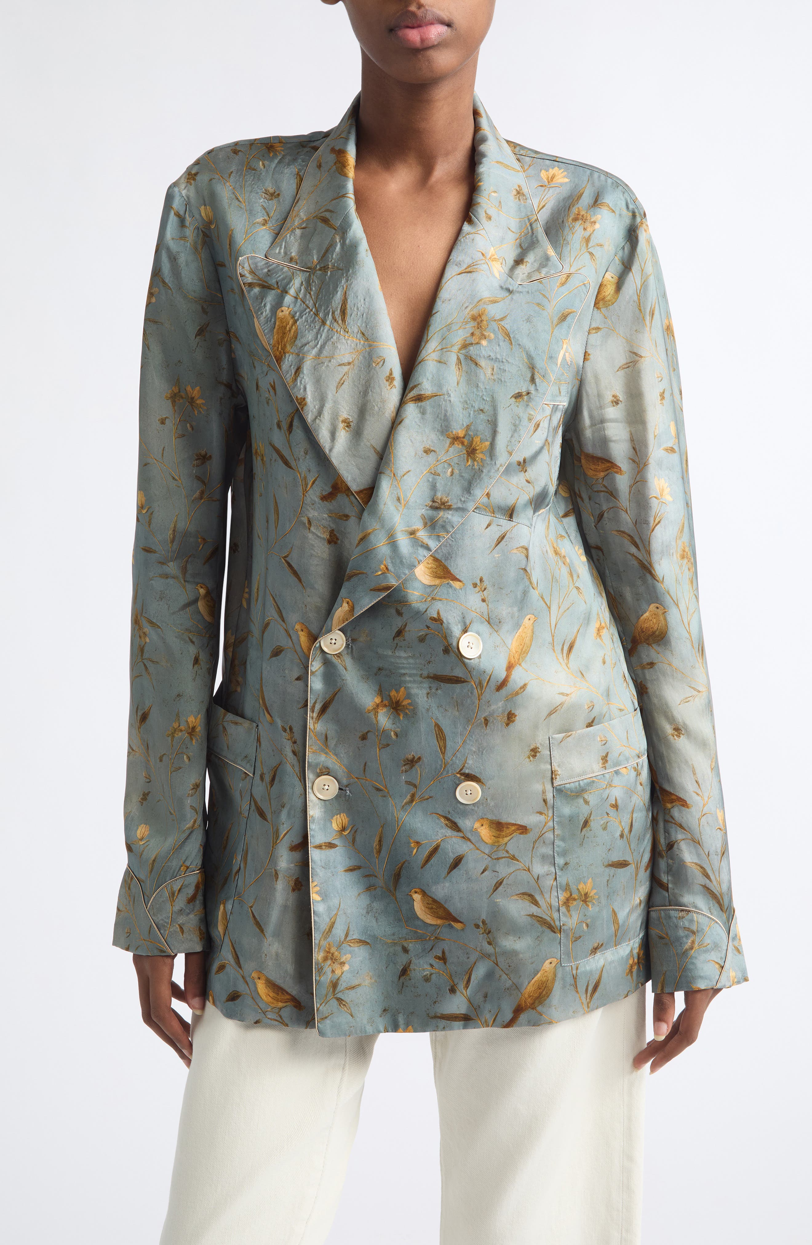 selected GOLD BIRD ON BLUE