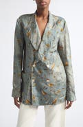 R13 Ragged Oversize Doubled Breasted Satin Blazer