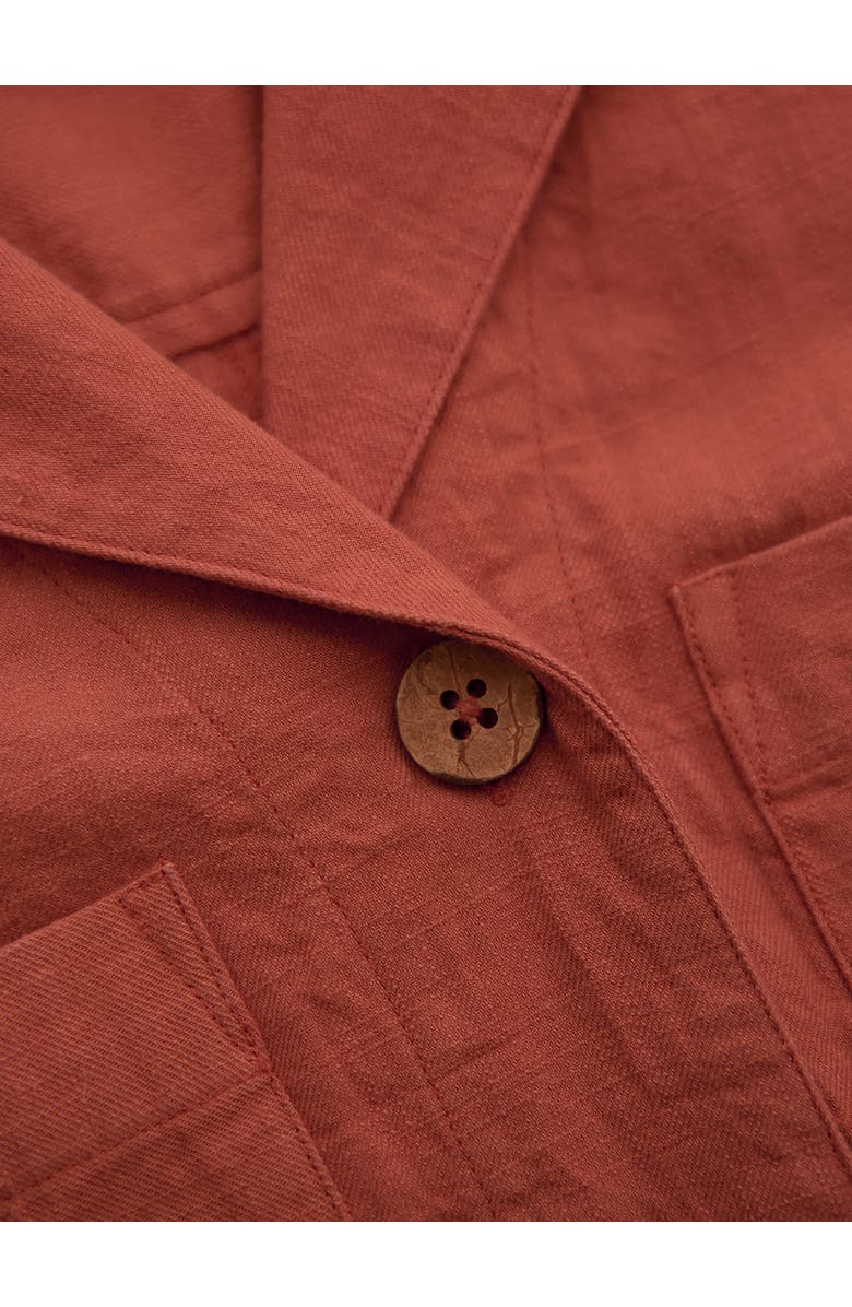 Celtic & Co. Placket Detail Knee Length Dress, Alternate, color, Redwood