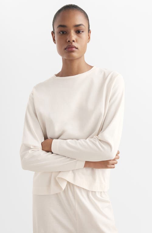 Mango Plain Cotton Pajamas In Neutral
