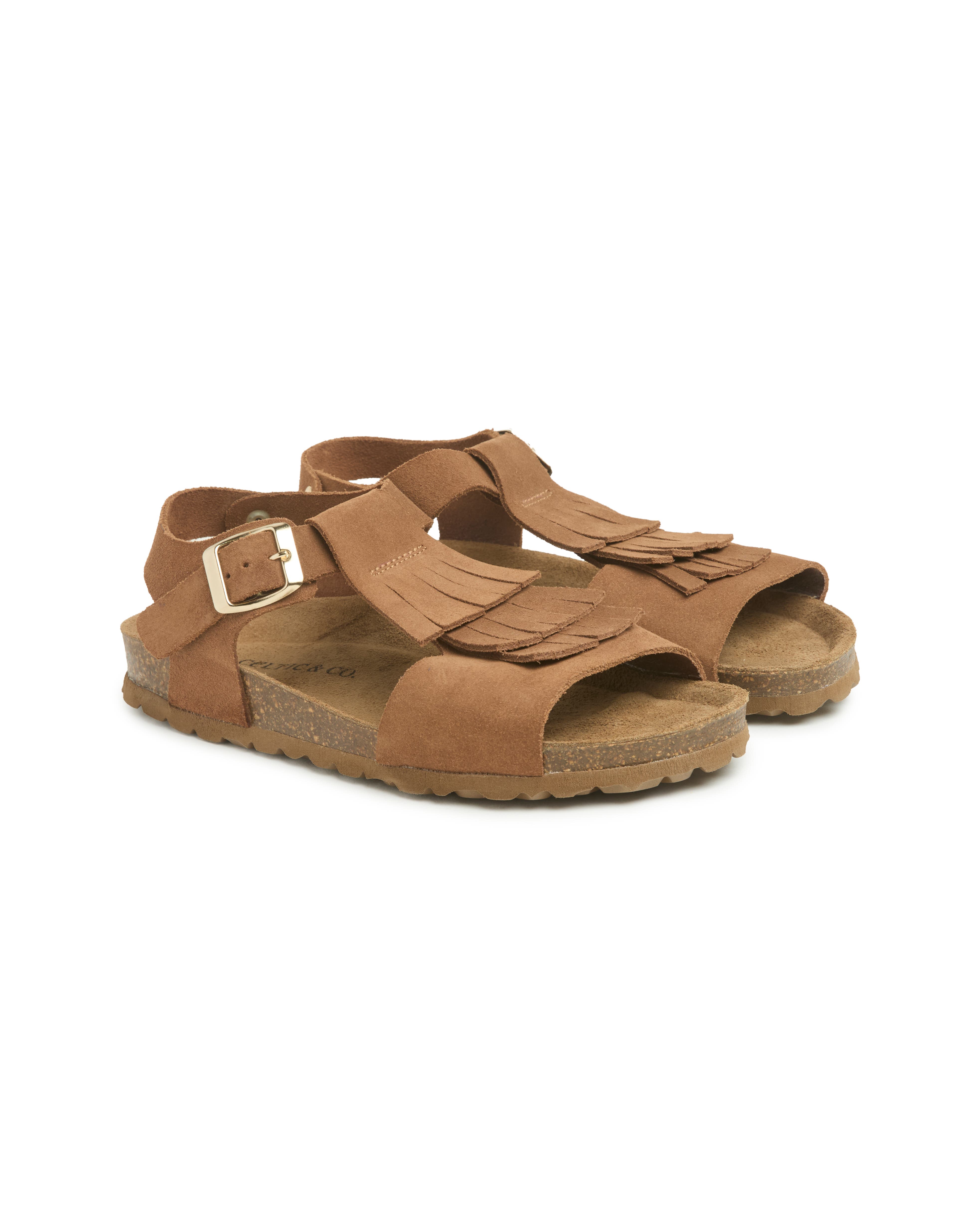 Celtic & Co. Fringed Sandal, Alternate, color, Tan