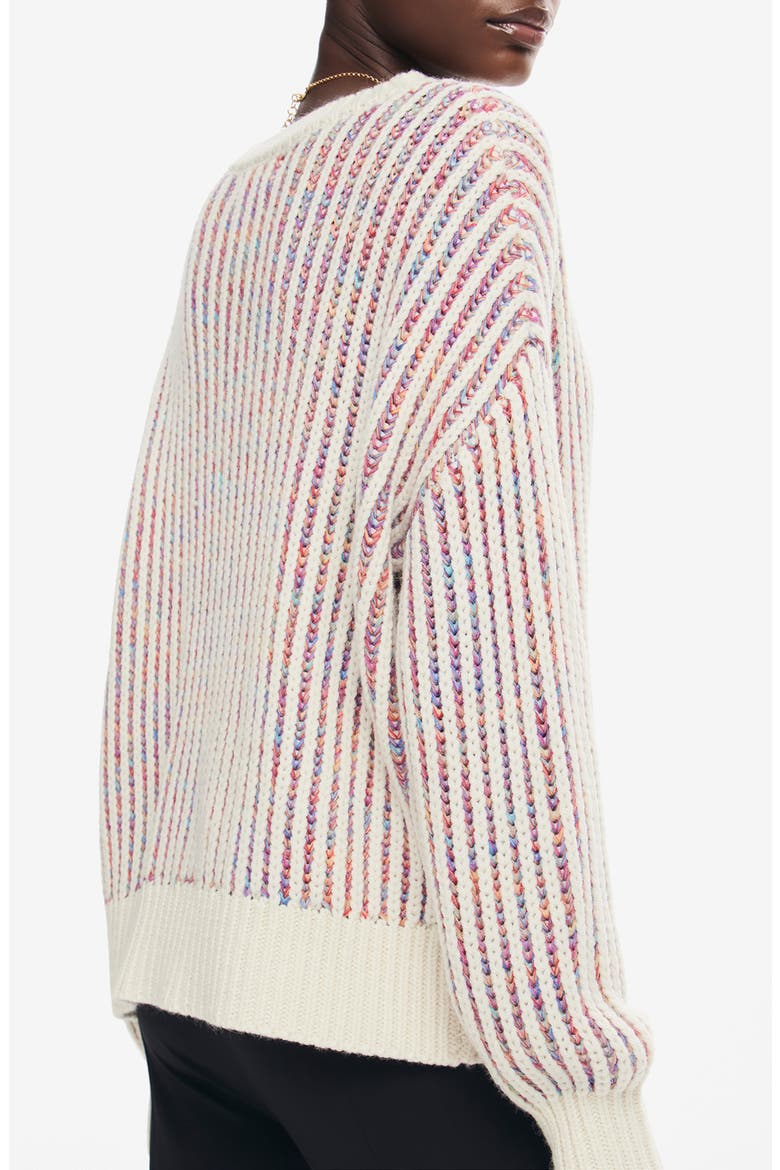 Whitehorse Marled Stripe Sweater, Alternate, color, WHITE