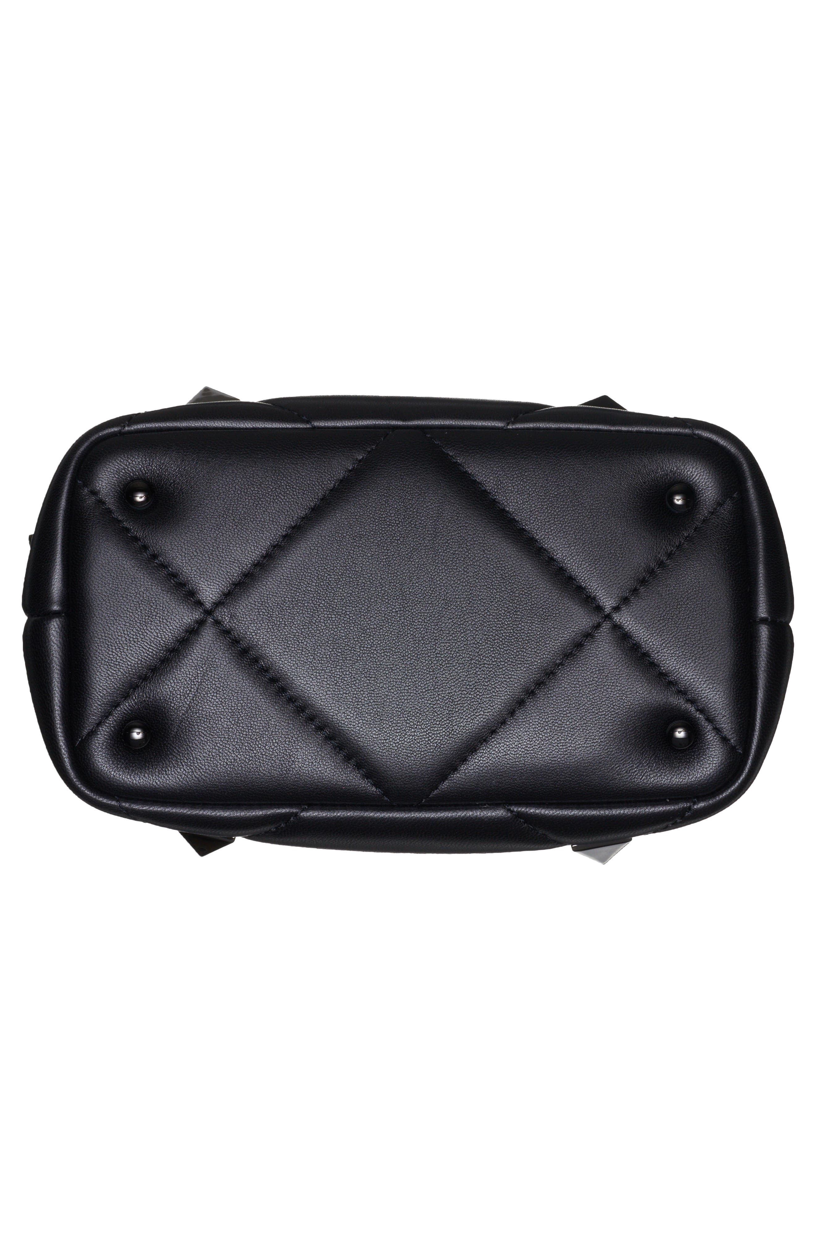 Valentino Garavani Small Roman Stud Quilted Leather Top Handle Bag, Alternate, color, 