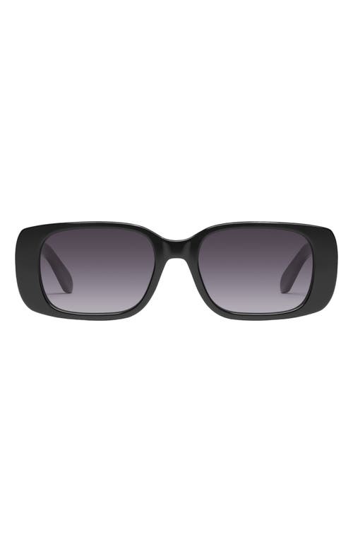 Quay Hyped Up 53mm Gradient Square Sunglasses In Black