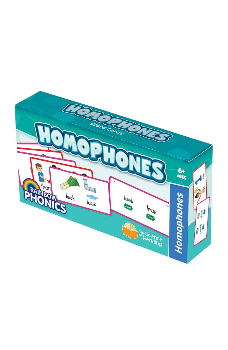 Junior Learning Rainbow Phonics Homophones Word Flash Cards, Alternate, color, Multicolored