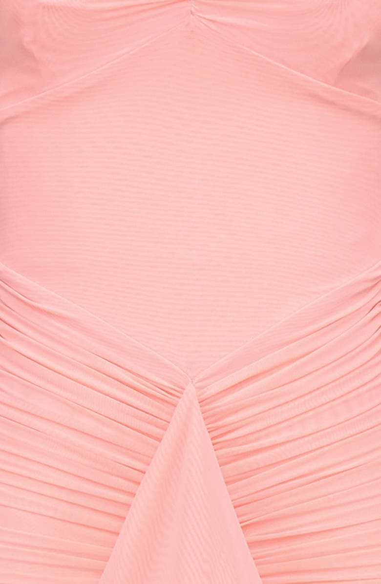 HOUSE OF CB Gabbi Ruffle Mesh High-Low Cocktail Dress, Alternate, color, Desert Flower